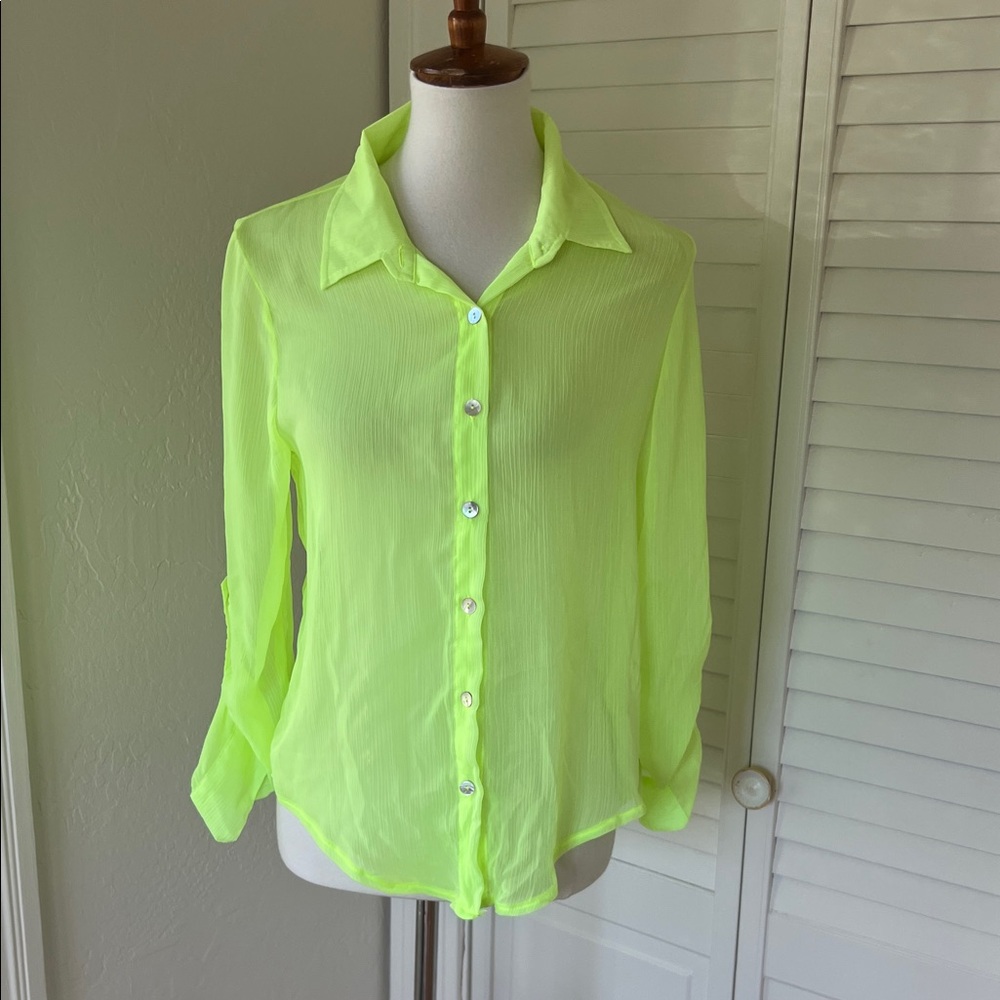 Neon button up